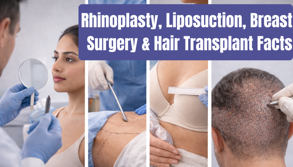 Rhinoplasty, Liposuction, Breast Surgery & Hair Transplant Facts